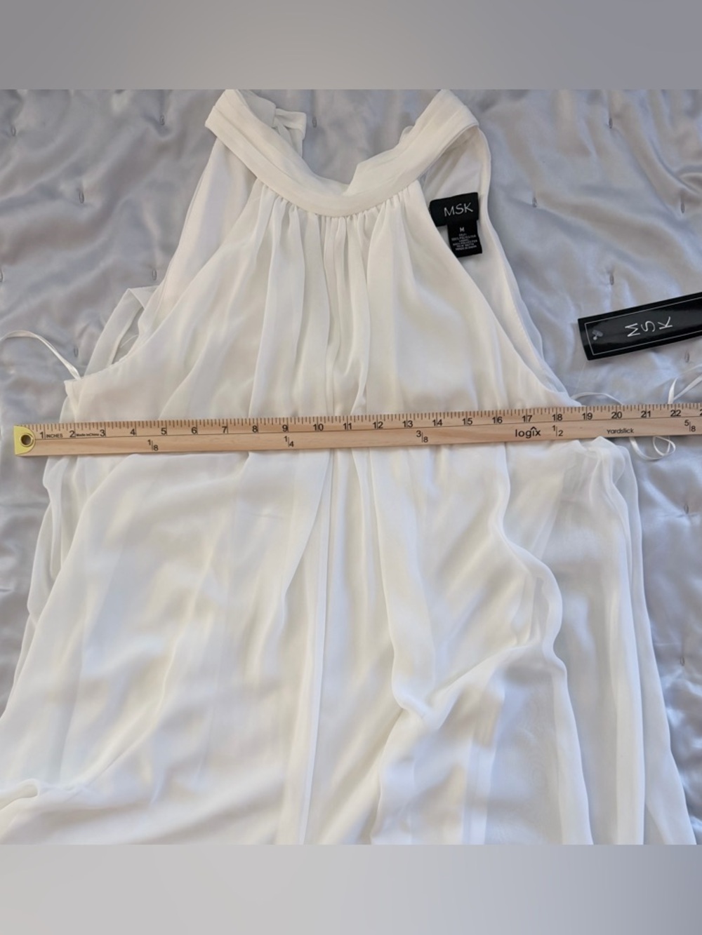 MSK White Halter Maxi Dress - Picture 8 of 14